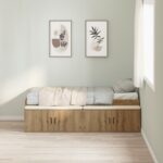 vidaXL Úložný rám postele Artisan dub 80x200 cm – Obrázok 4