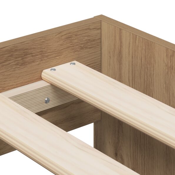 vidaXL Úložný rám postele Artisan dub 80x200 cm – Obrázok 9