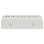 vidaXL Úložný rám postele Biely 75x190 cm – Obrázok 6