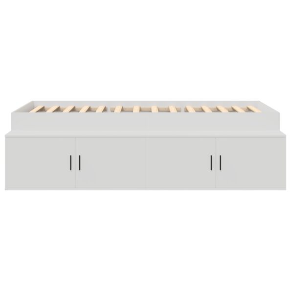 vidaXL Úložný rám postele Biely 75x190 cm – Obrázok 6