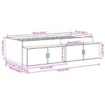 vidaXL Úložný rám postele Dymený dub 75x190 cm – Obrázok 12