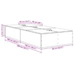 vidaXL Rám postele s úložným prostorem s úložiskom Biela 80 x 200 cm – Obrázok 11