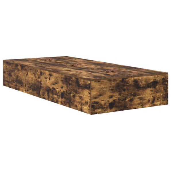 vidaXL Rám postele s úložným prostorem Dymová dub 80 x 200 cm – Obrázok 2
