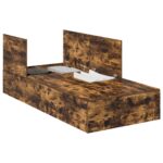 vidaXL Rám postele s úložným prostorem Dymová dub 80 x 200 cm – Obrázok 3