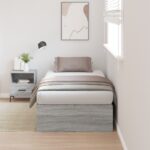 vidaXL Rám postele s úložným prostorem Sivý Sonoma 80 x 200 cm