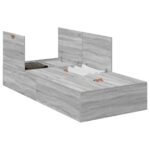 vidaXL Rám postele s úložným prostorem Sivý Sonoma 80 x 200 cm – Obrázok 3