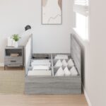 vidaXL Rám postele s úložným prostorem Sivý Sonoma 80 x 200 cm – Obrázok 4