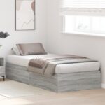 vidaXL Rám postele s úložným prostorem Sivý Sonoma 80 x 200 cm – Obrázok 5