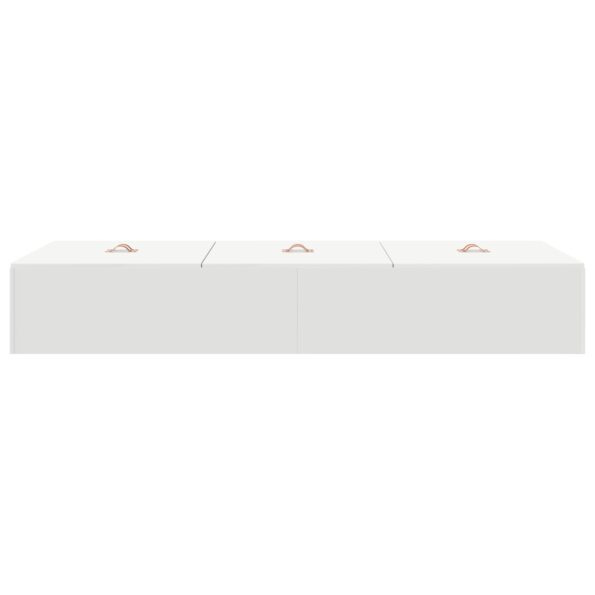 vidaXL Rám postele s úložným prostorem s úložiskom Biela 90 x 200 cm – Obrázok 7