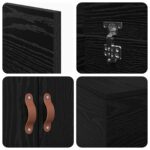 vidaXL Rám postele Čierny dub Inžinierske drevo Jednolôžko – Obrázok 10