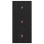 vidaXL Rám postele Čierny dub Inžinierske drevo Jednolôžko – Obrázok 9