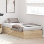 vidaXL Rám postele s úložným prostorem Sonoma dub 90 x 200 cm – Obrázok 5