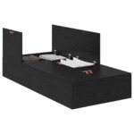 vidaXL Rám postele s úložným prostorem Čierny dub 100 x 200 cm – Obrázok 3