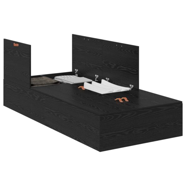 vidaXL Rám postele s úložným prostorem Čierny dub 100 x 200 cm – Obrázok 3
