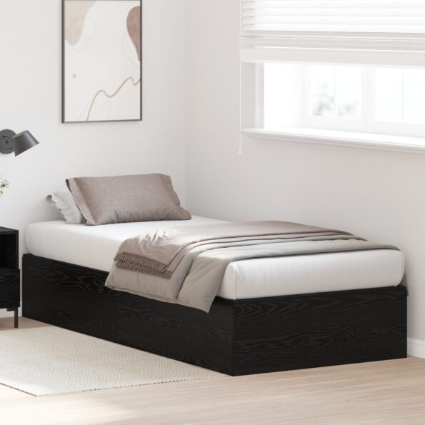 vidaXL Rám postele s úložným prostorem Čierny dub 100 x 200 cm – Obrázok 5