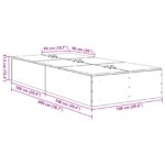 vidaXL Rám postele s úložným prostorem Staré drevo 100 x 200 cm – Obrázok 11