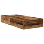 vidaXL Rám postele s úložným prostorem Staré drevo 100 x 200 cm – Obrázok 2