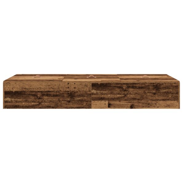 vidaXL Rám postele s úložným prostorem Staré drevo 100 x 200 cm – Obrázok 7