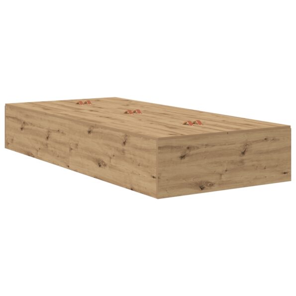 vidaXL Rám postele s úložným prostorem Remeselný dub 100 x 200 cm – Obrázok 8
