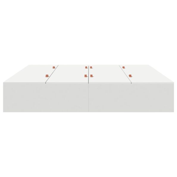 vidaXL Rám postele Biela Drevo King Rám postele s úložným priestorom – Obrázok 6