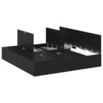 vidaXL Úložný rám postele Čierny dub 200x200 cm – Obrázok 3