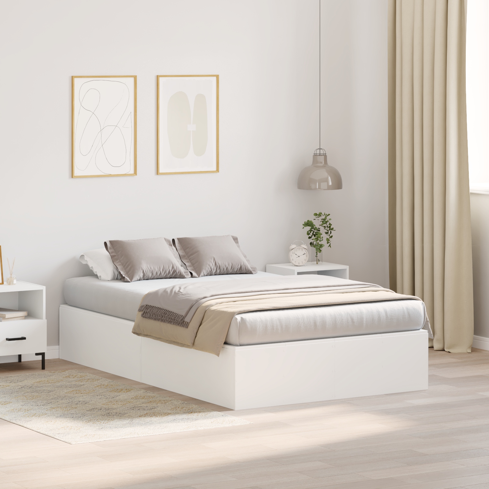 3335365_1.jpg vidaXL Rám postele s úložným prostorem s úložiskom Biela 120 x 200 cm – Obrázok 1