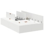 vidaXL Rám postele s úložným prostorem s úložiskom Biela 120 x 200 cm – Obrázok 3