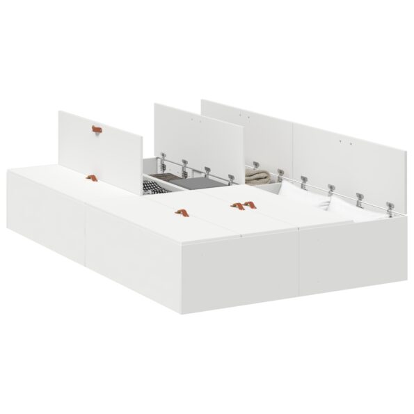 vidaXL Rám postele s úložným prostorem s úložiskom Biela 120 x 200 cm – Obrázok 3