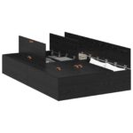 vidaXL Rám postele s úložným prostorem Čierny dub 120 x 200 cm – Obrázok 3