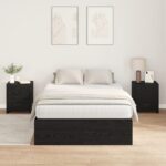 vidaXL Rám postele s úložným prostorem Čierny dub 120 x 200 cm – Obrázok 5