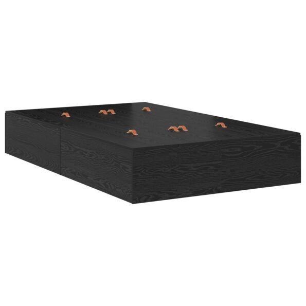 vidaXL Rám postele s úložným prostorem Čierny dub 120 x 200 cm – Obrázok 8