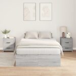 vidaXL Rám postele s úložným priestorom Šedý Sonoma 120x200 cm – Obrázok 5