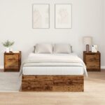 vidaXL Rám postele s úložným priestorom Staré drevo 120x200 cm – Obrázok 5