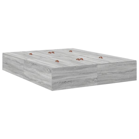 vidaXL Rám postele s úložným prostorem Sivý Sonoma 140 x 200 cm – Obrázok 2