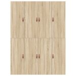 vidaXL Rám postele s úložným priestorom Sonoma Dub 150x200 cm – Obrázok 9