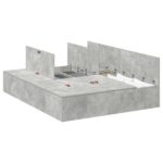vidaXL Rám postele s úložným priestorom Šedý betón 150x200 cm – Obrázok 3