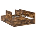 vidaXL Rám postele s úložným priestorom Dymený dub 150x200 cm – Obrázok 3