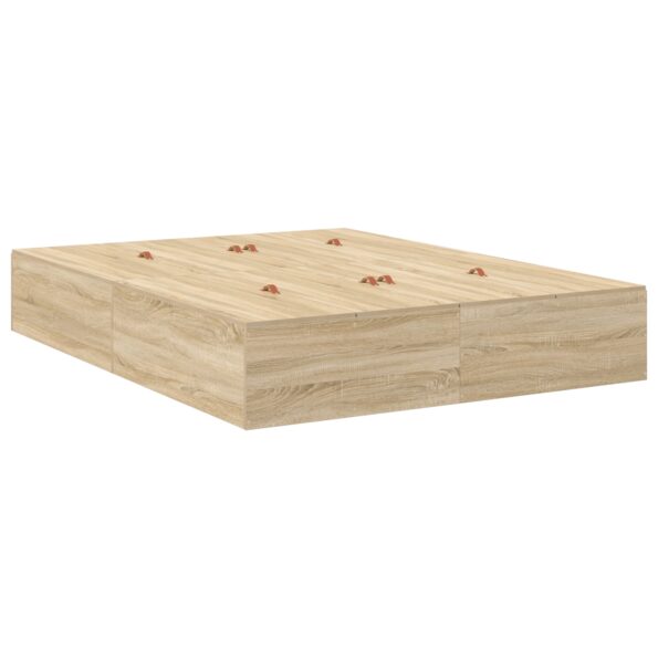 vidaXL Rám postele s úložným prostorem Sonoma dub 160 x 200 cm – Obrázok 2