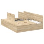 vidaXL Rám postele s úložným prostorem Sonoma dub 160 x 200 cm – Obrázok 3