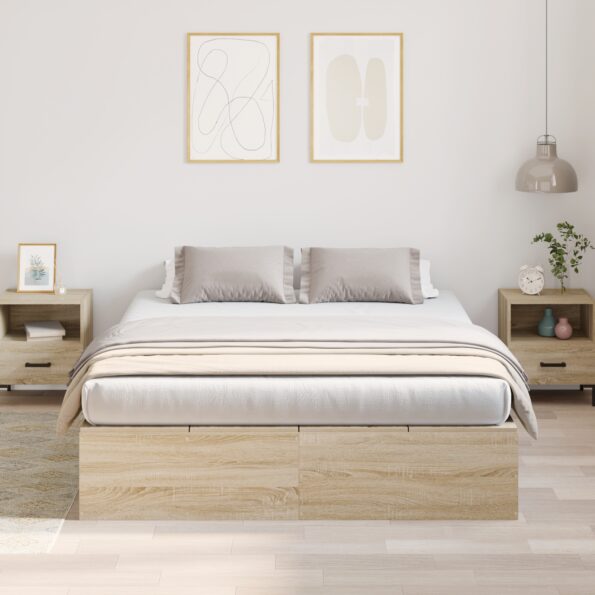 vidaXL Rám postele s úložným prostorem Sonoma dub 160 x 200 cm – Obrázok 5