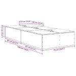 vidaXL Rám postele s úložným prostorem Dymová dub 70 x 190 cm – Obrázok 11