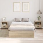 vidaXL Rám postele s úložným priestorom Sonoma Dub 120x190 cm – Obrázok 5