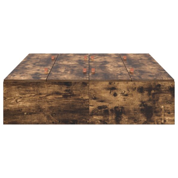 vidaXL Rám postele s úložným prostorem Dymová dub 120 x 190 cm – Obrázok 6