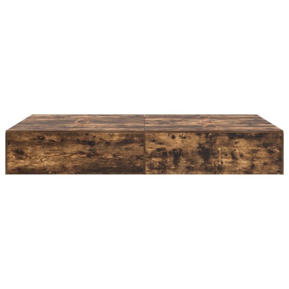 vidaXL Rám postele s úložným prostorem Dymová dub 120 x 190 cm – Obrázok 7