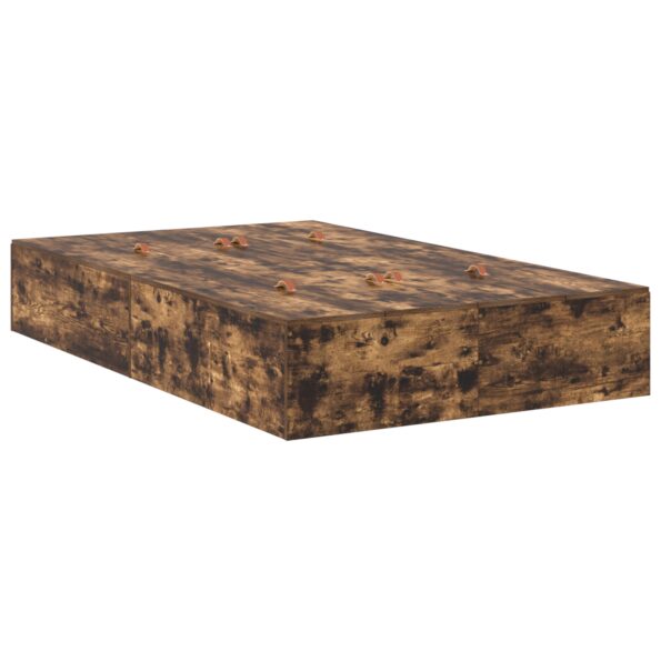 vidaXL Rám postele s úložným prostorem Dymová dub 120 x 190 cm – Obrázok 8