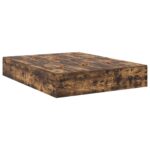 vidaXL Rám postele s úložným prostorem Dymová dub 140 x 190 cm – Obrázok 8
