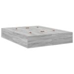 vidaXL Rám postele s úložným prostorem Sivý Sonoma 140 x 190 cm – Obrázok 2