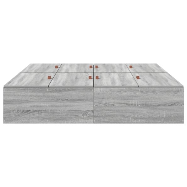 vidaXL Rám postele s úložným prostorem Sivý Sonoma 140 x 190 cm – Obrázok 6