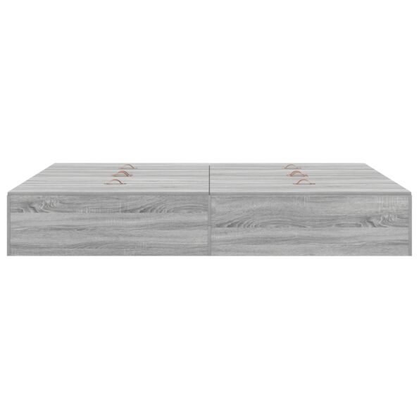 vidaXL Rám postele s úložným prostorem Sivý Sonoma 140 x 190 cm – Obrázok 7