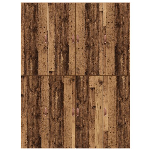 vidaXL Úložný rám postele Staré drevo 135x190 cm – Obrázok 9